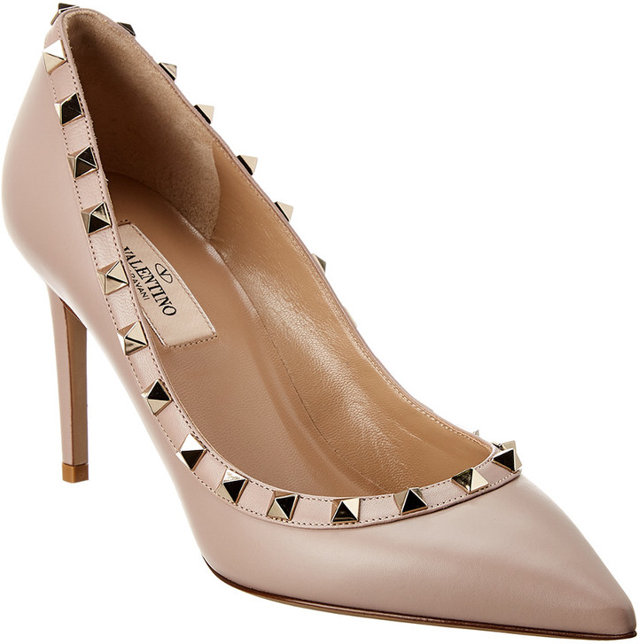 valentino rockstud leather pumps