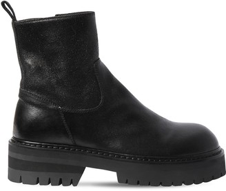 Ann Demeulemeester 50mm Leather Ankle Boots
