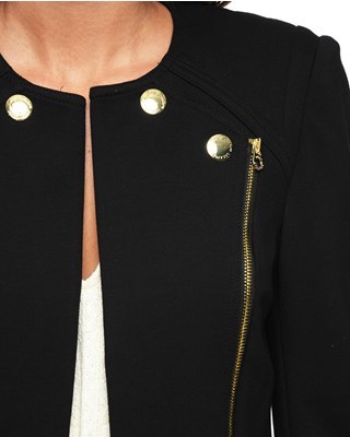 Juicy Couture Pitch Black Ponte Moto Jacket