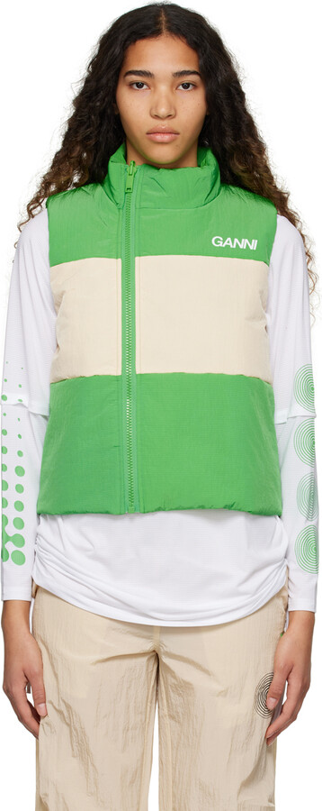 Ganni Green Light Tech Reversible Vest ShopStyle