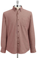 Thumbnail for your product : Black Brown 1826 Textured Birds Eye Button Shirt-BLUE-Large