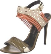Thumbnail for your product : Gianmarco Lorenzi Leather Colorblock Pattern Sandals