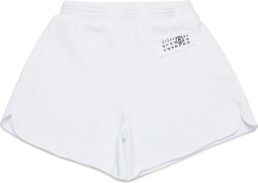 MM6 MAISON MARGIELA Kids Numeric Logo Patch Track Shorts