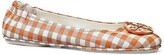 Thumbnail for your product : Tory Burch Minnie Gingham Leather Ballet Flats