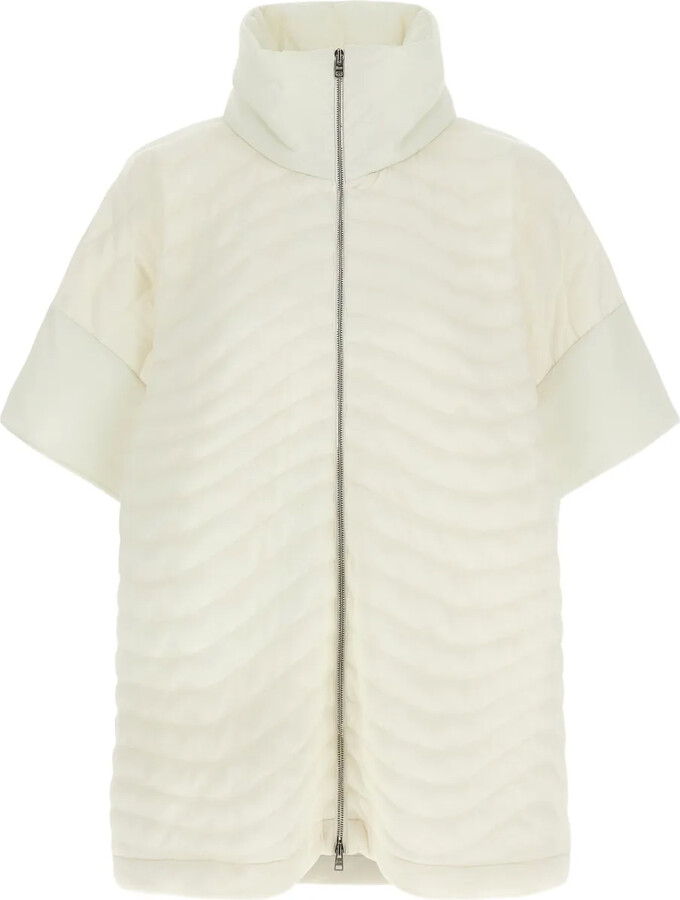 Herno Wave-Effect Padded Poncho