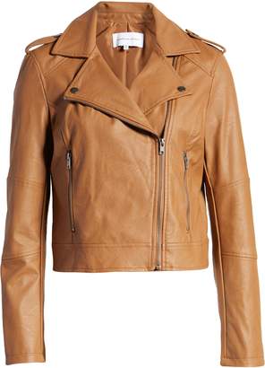 Cupcakes And Cashmere Faux Leather Moto Jacket