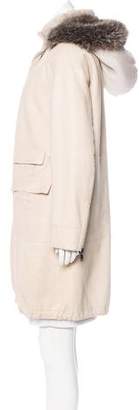Brunello Cucinelli Reversible Fur-Trimmed Shearling Coat