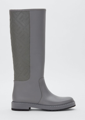 tall grey riding boots