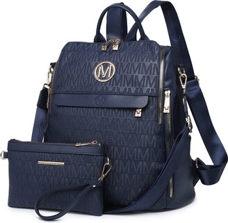 MKP COLLECTION MKP Women Fashion Backpack Purse PU Leather Convertible  Medium Ladies Rucksack Travel Shoulder Bags Handbag and Purse 2Pcs -  ShopStyle
