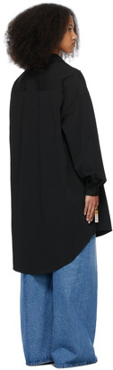 MM6 MAISON MARGIELA SSENSE Exclusive Black Twill Shirt Dress