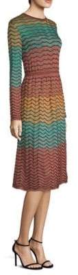 M Missoni Abito Multicolor A-Line Lurex Dress