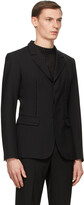 Thumbnail for your product : Dion Lee Black Wool Hook & Eye Blazer