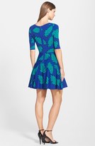 Thumbnail for your product : Plenty by Tracy Reese 'Lisa' Leaf Print Fit & Flare Sweater Dress (Regular & Petite)