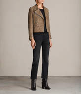 Thumbnail for your product : AllSaints Chine Suede Biker Jacket