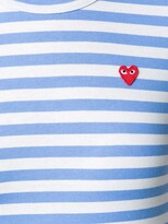 Thumbnail for your product : Comme des Garçons PLAY heart logo striped T-shirt