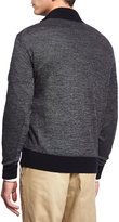 Thumbnail for your product : Peter Millar Cashmere-Blend Quarter-Zip Birdseye Sweater, Dark Blue