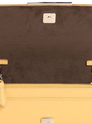 Fendi Small Faces Leather Bag W/ Chain Strap