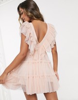 Thumbnail for your product : Lace & Beads exclusive tulle mini dress in pastel pink