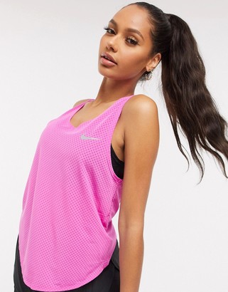 Nike Running breathe tank in pink