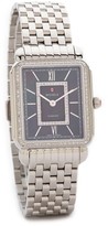 Thumbnail for your product : Michele Deco II Black Diamond Dial Watch