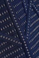 Thumbnail for your product : Herve Leger Pointelle-paneled Cutout Jacquard-knit Mini Dress