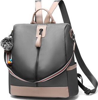 Women Backpack Purse Leather Anti-theft Backpack Casual Satchel Shoulder Bag for Girls Black 