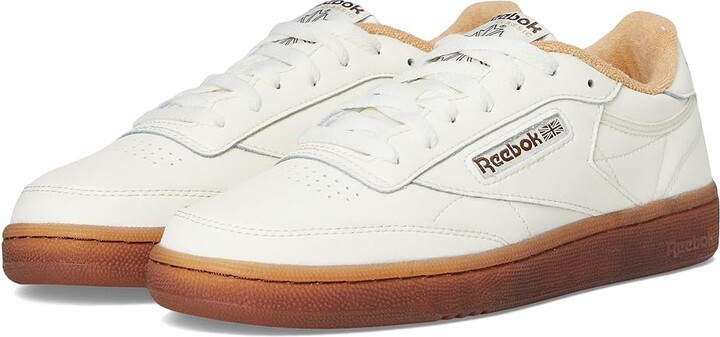 Reebok Lifestyle Club C 85 Women's Shoes Vintage Chalk/Chalk/Camel : 10 B - Medium, Leather