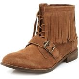 Thumbnail for your product : New Look Wide Fit Tan Suede Tassel Buckle Strap Lace Up Ankle Boots