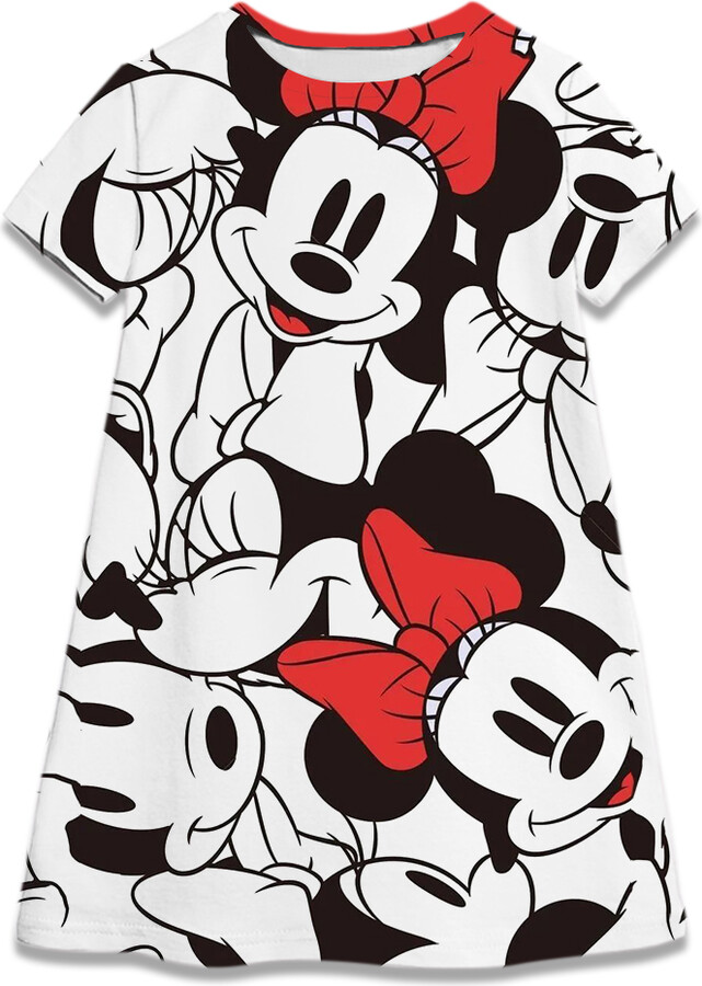 Miniso/Name Excellence Superior Products Summer New Disney Skirt Mickey Minnie Daisy Children & apos;s Clothing Dress Princess Dress Children & apos;s Cartoon Casual Girl Cute Skirt