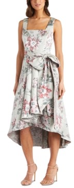 grace high low jacquard dress