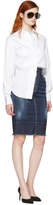 Thumbnail for your product : DSQUARED2 Blue Frayed Hem Skirt