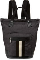 Bally Crowley Nylon Tote-Backpack with Bally Stripe, Black
