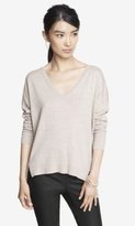 Thumbnail for your product : Express V-Neck Double Zip Vent Tunic Sweater