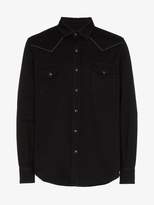 Thumbnail for your product : Saint Laurent Slim-Fit Embroidered Cotton-Twill Western Shirt