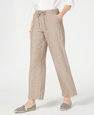 Charter Club Linen Drawstring-Waist Pants, Created for Macy's