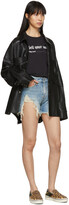 Thumbnail for your product : R 13 Blue Shredded Slouch Shorts