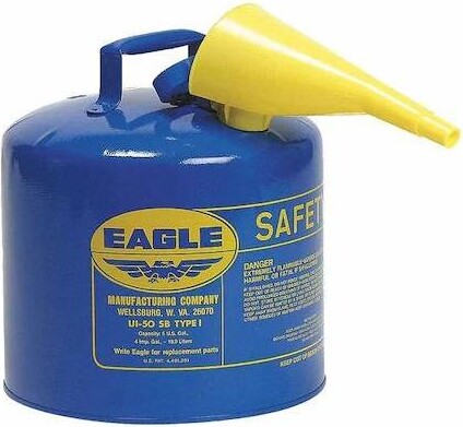 Eagle UI50FSB 5 gal. Blue Galvanized steel Type I Safety Can for Kerosene