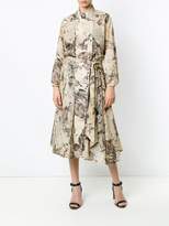 Thumbnail for your product : Andrea Marques map print press stud dress