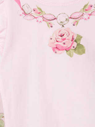 MonnaLisa rose print T-shirt