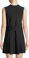 Thumbnail for your product : Valentino Sleeveless Crewneck A-Line 2-Tone Knit Dress with Lace-Inset