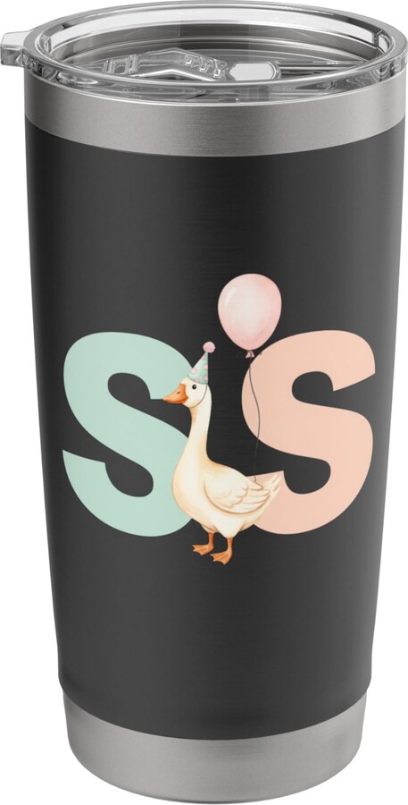 Goose Children Kids Birthday Monogram Family Cute S S Cute Goose Kids Birthday Initials Monogram Stainless Steel Insulated Tumbler