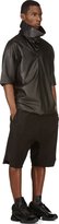 Thumbnail for your product : Rick Owens Black Cowl Neck Lambskin Top