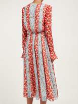 Thumbnail for your product : Carolina Herrera Floral-print Chiffon Midi Dress - Womens - Red Multi