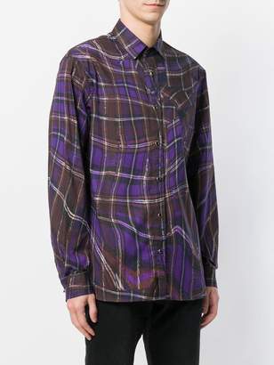 Just Cavalli abstract checked shirt