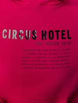 Thumbnail for your product : Circus Hotel two tone logo print hoodie