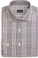 Thumbnail for your product : Ermenegildo Zegna Classic Fit Plaid Cotton & Linen Button-Up Shirt