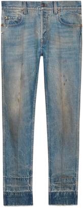 Gucci Stained denim punk pant