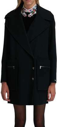 Sportmax Code Wool Coat In Black
