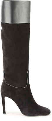 Roger Vivier Women's Suede and Leather Tall Boot -Black