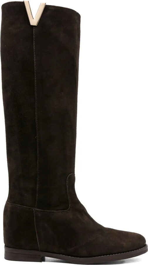 Julie Dee Suede Knee-High Boots